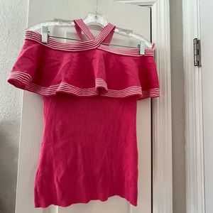 New York & Co brand new with tags off shoulder shirt ties around neck